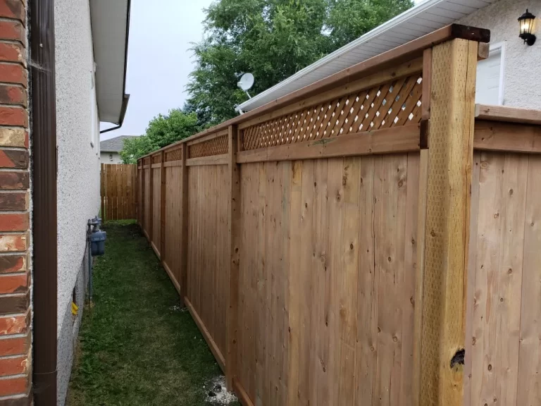 Beautiful residential wooden fence