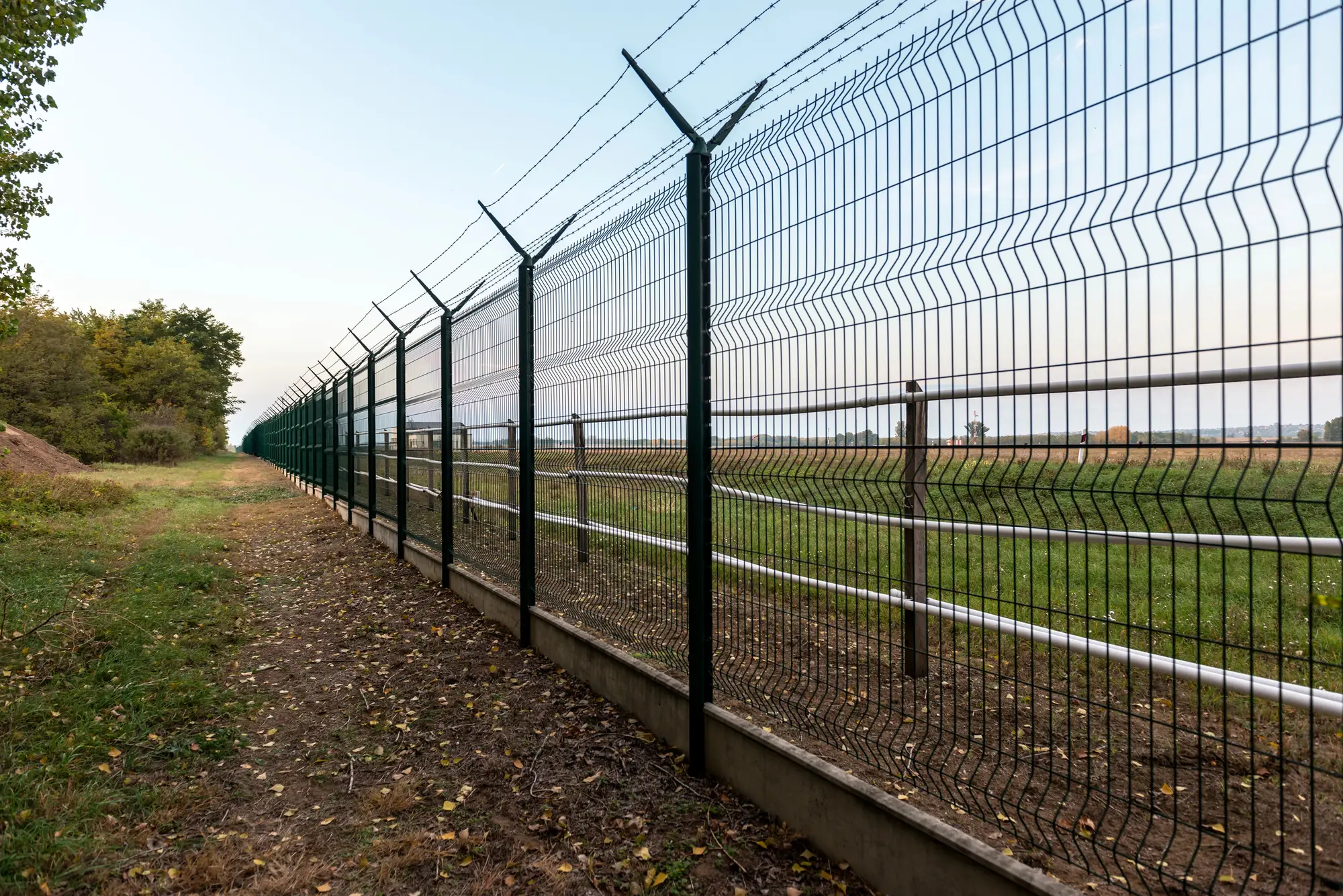 tall chain link fence